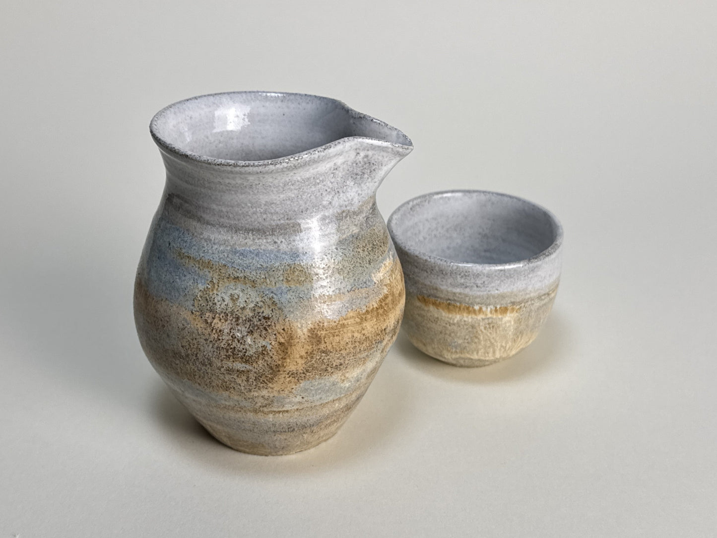 Handmade Ceramic Fairness Pitcher & Tea Cup Set – Gongfu Tea Gift