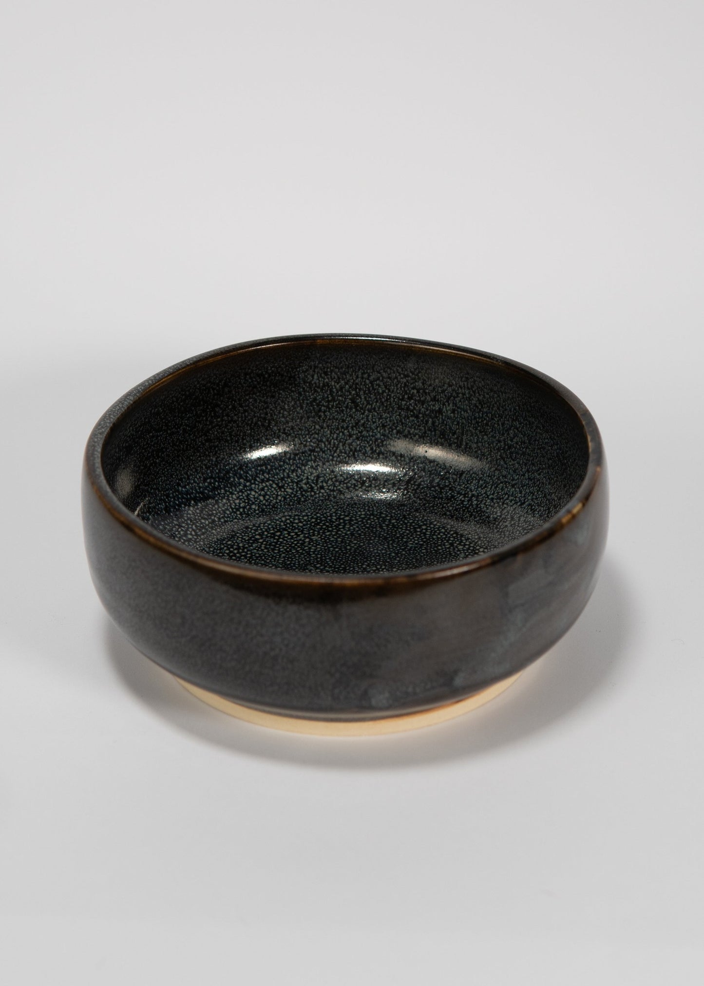 Handmade Dark Ceramic Succulent Planter Bowl – Black Glaze Plant Bowl