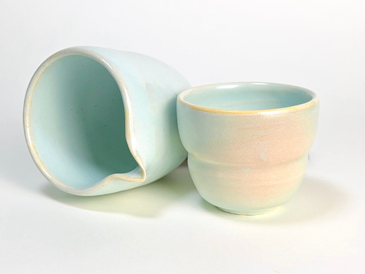 Handmade Soft Celadon Gong Dao Bei Set – Ceramic Fairness Pitcher & Tea Cup